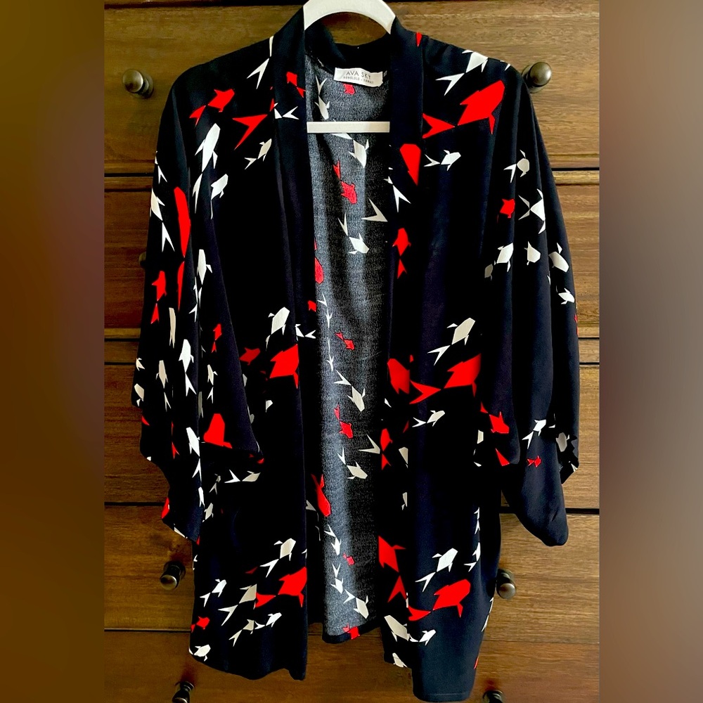 Fighting Eel Ava Sky Kaftan  one size
